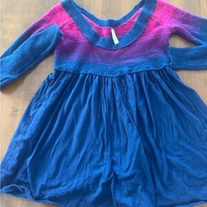 Free People Pink and Blue Kids Casual Dress
